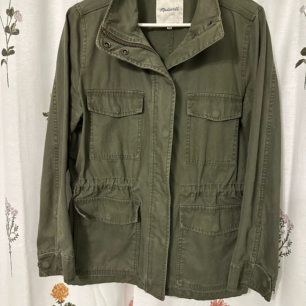 Madewell Green Utility Jacket with Relaxed Fit